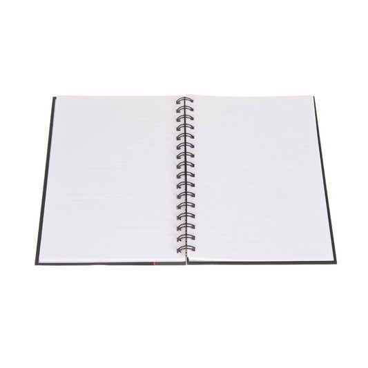 Ideal - A5 Cashbook Wiro Feint - 192 Pages - Black (468W)