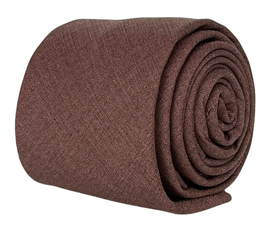 Matching dusky dusty earthy red brick bamboo tie and pocket square
