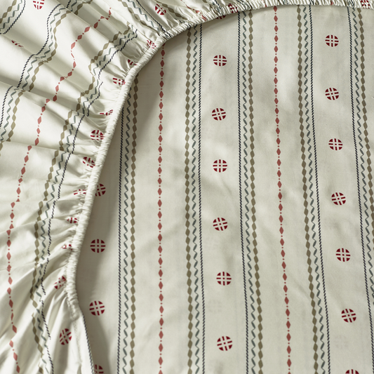 Ines Organic Cotton Fitted Sheet – Olive