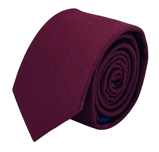 Maroon dark red plain tie