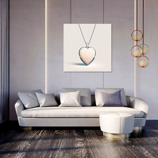 Minimalist Heart Locket Canvas
