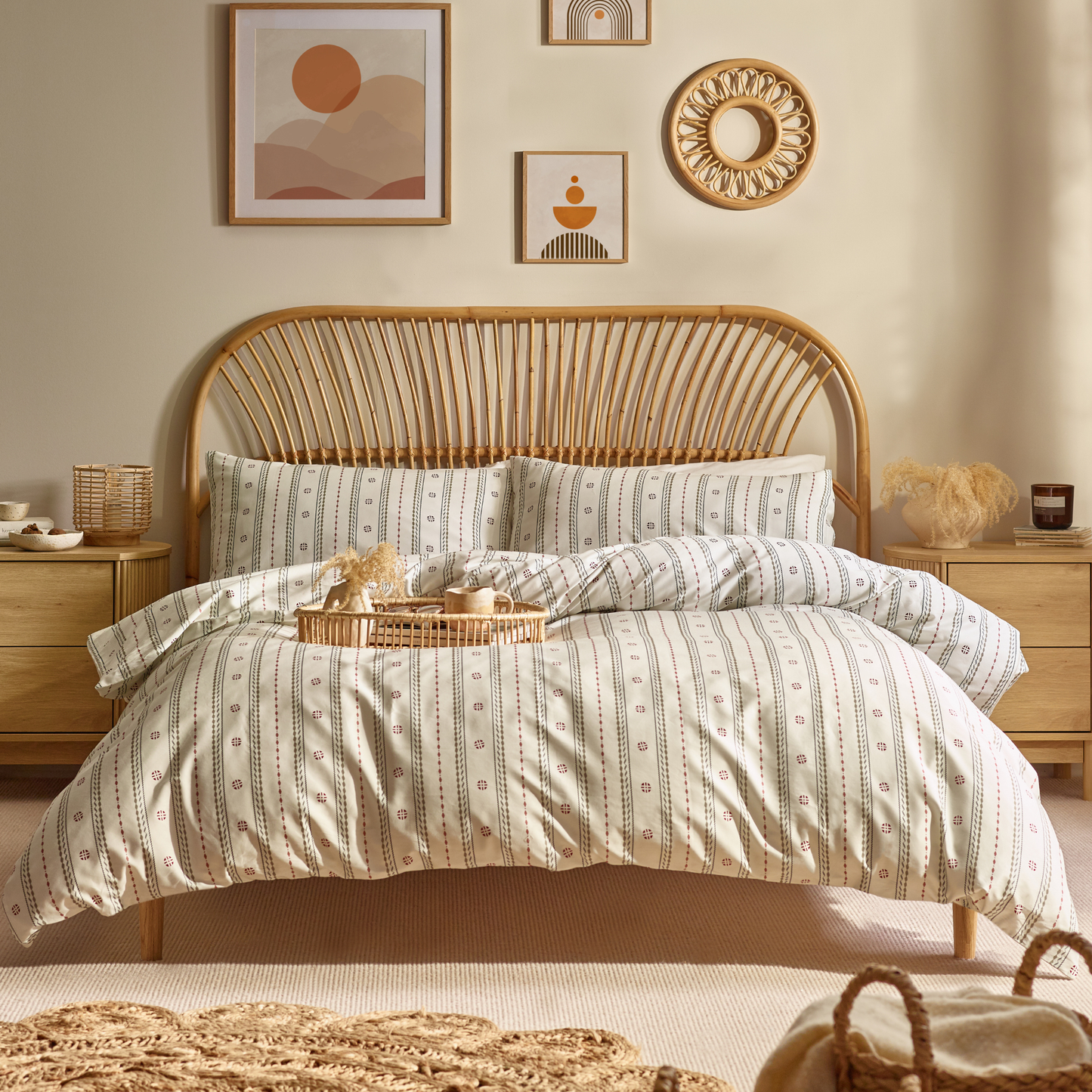 Ines Organic Cotton Fitted Sheet – Olive