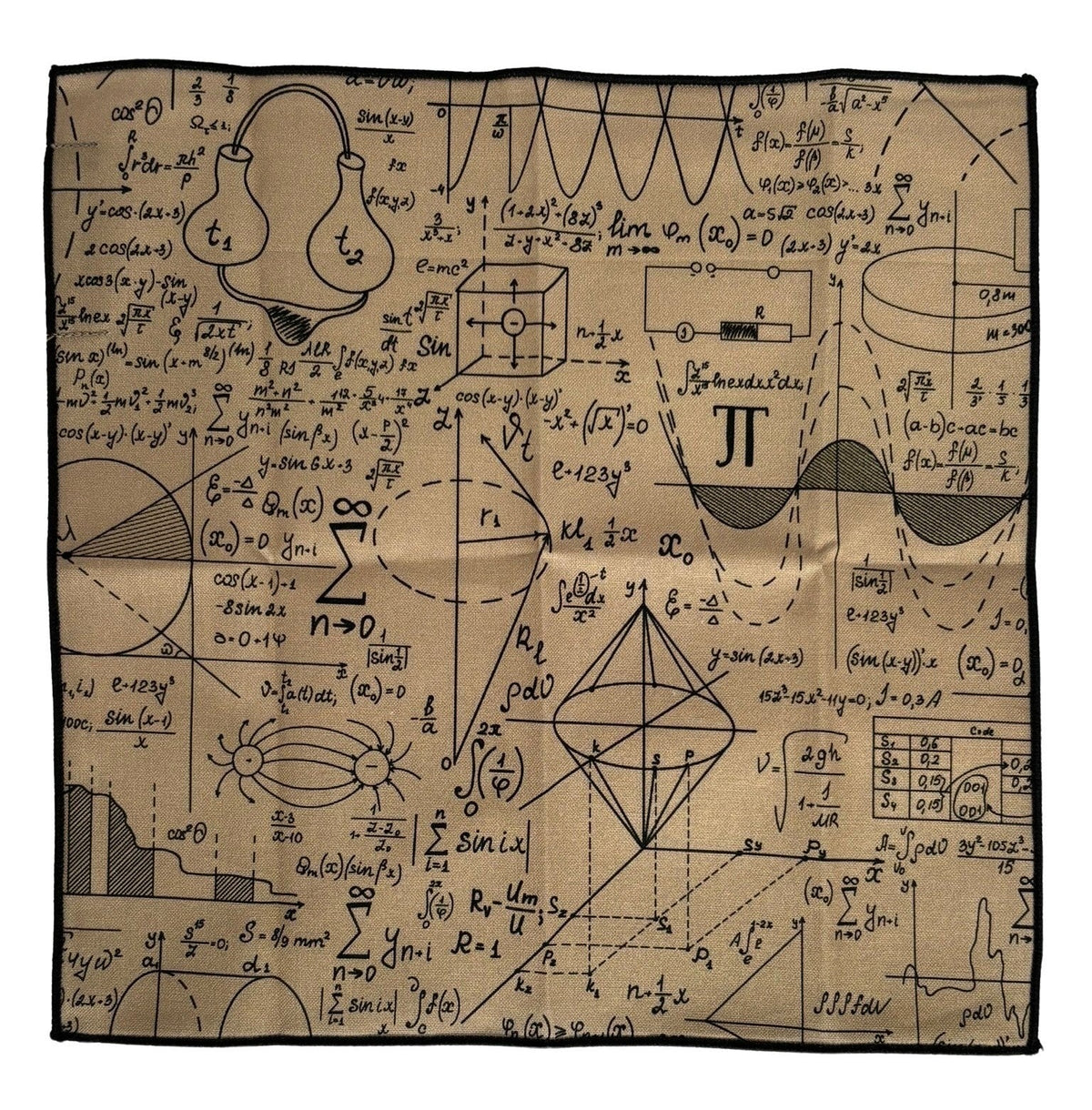 maths equation beige gold tie and pocket square