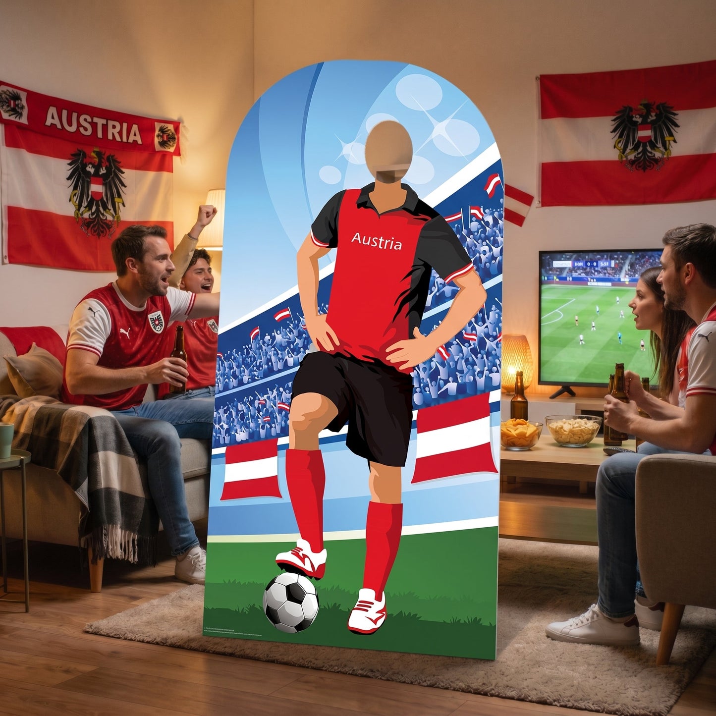 SC4943 Austria World Cup 2026 Football World Tournament Cup Stand-in Cardboard Cutout Height 190cm