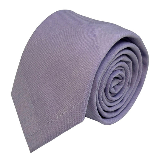 Extra long lilac lavender light pale purple cotton tie