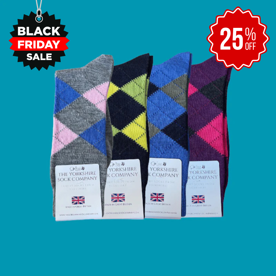 Ripley Argyle Merino Socks - 4 Pair Bundle 2