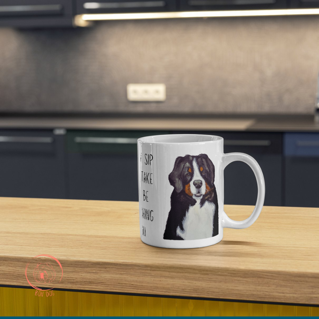 Sip in Style with the Bernese Mountain Dog Mug – Your Giant Furry Therapist Awaits!