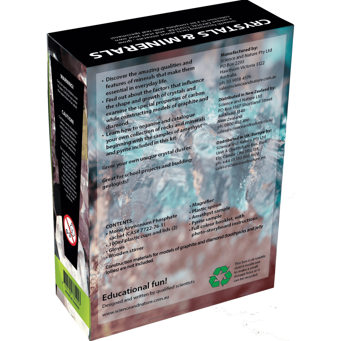 Grow Your Own Crystals & Minerals Geology Kit for Children Ages 10+