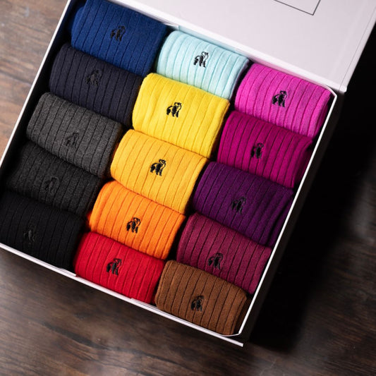 Ultimate Style Sock Box - 15 Pairs of Bamboo Socks