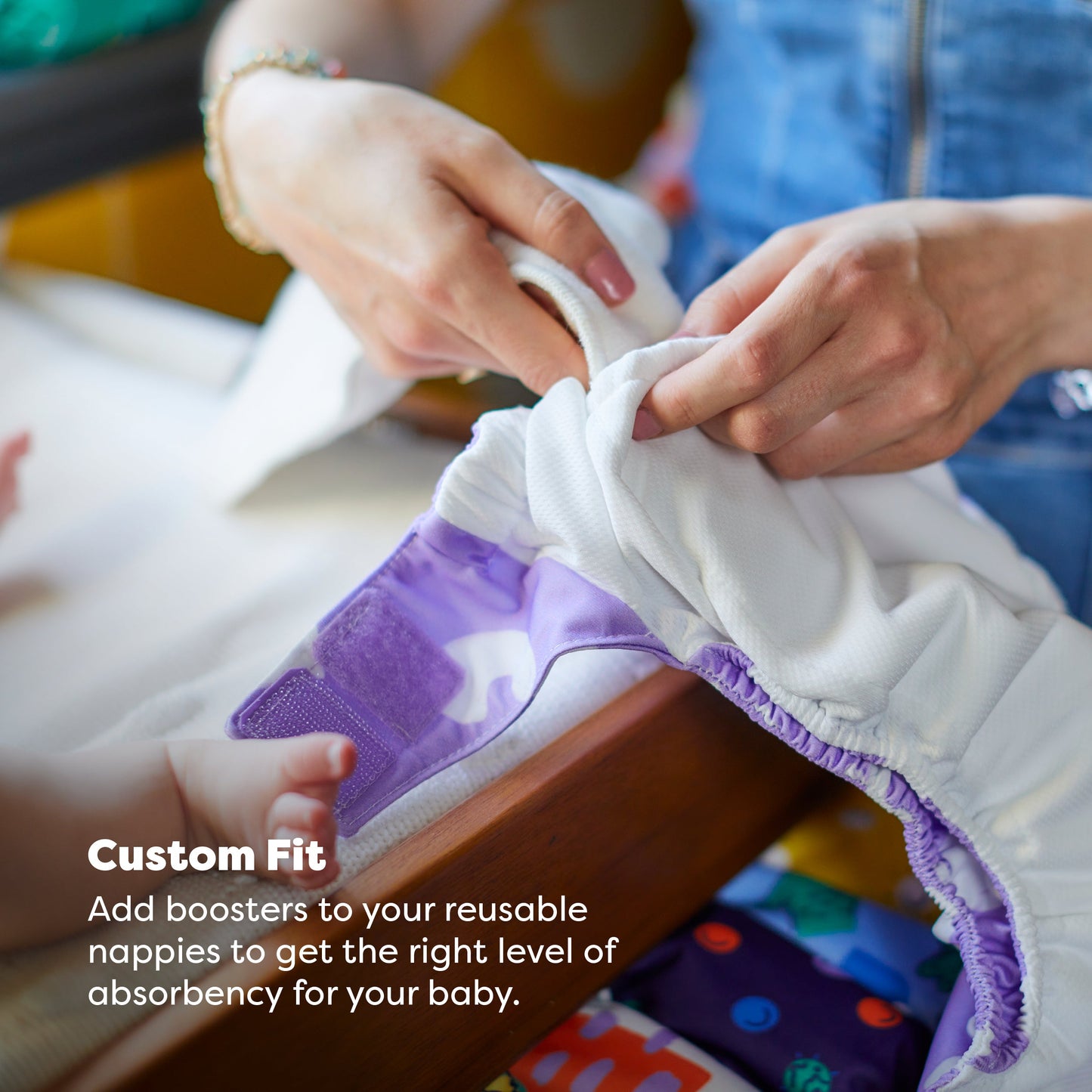 The Nighttime Reusable Nappy Bundle in Garden Party