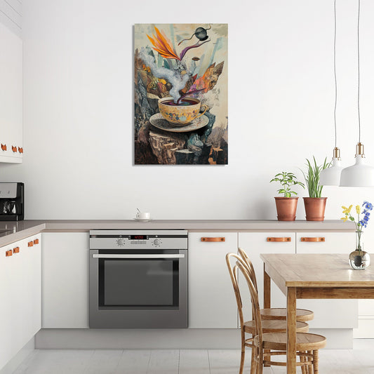 Absurd Teacup Dream Canvas