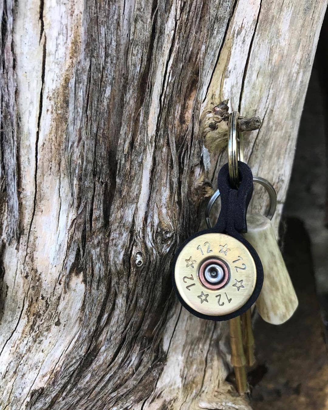 Boult Upcycled Shotgun Cartridge Key Ring with Leather Strap