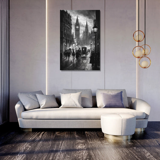 Victorian Street Elegance Canvas