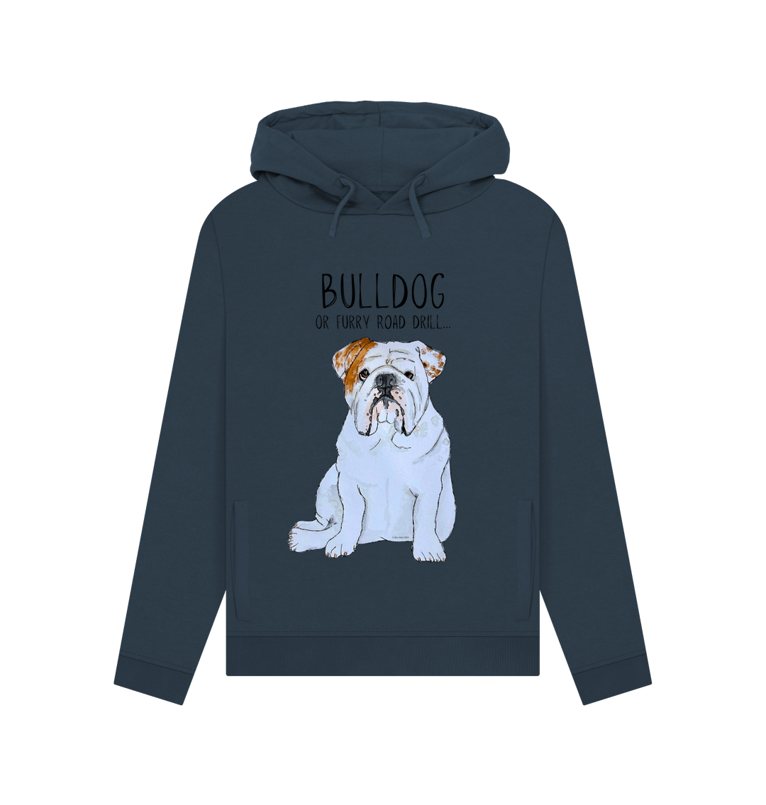 Bulldog Bold: Furry Road Drill Women’s Hoodie for Rebel Comfort!