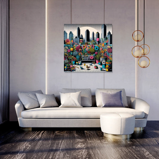 Urban Pop Garden Extravaganza Canvas