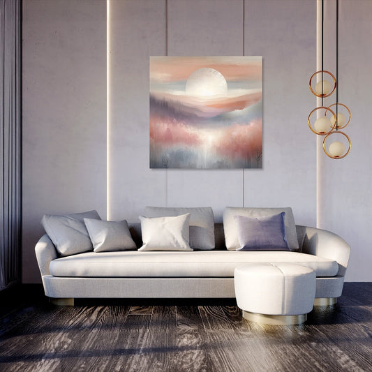 Dawn's Silver Mist Canvas