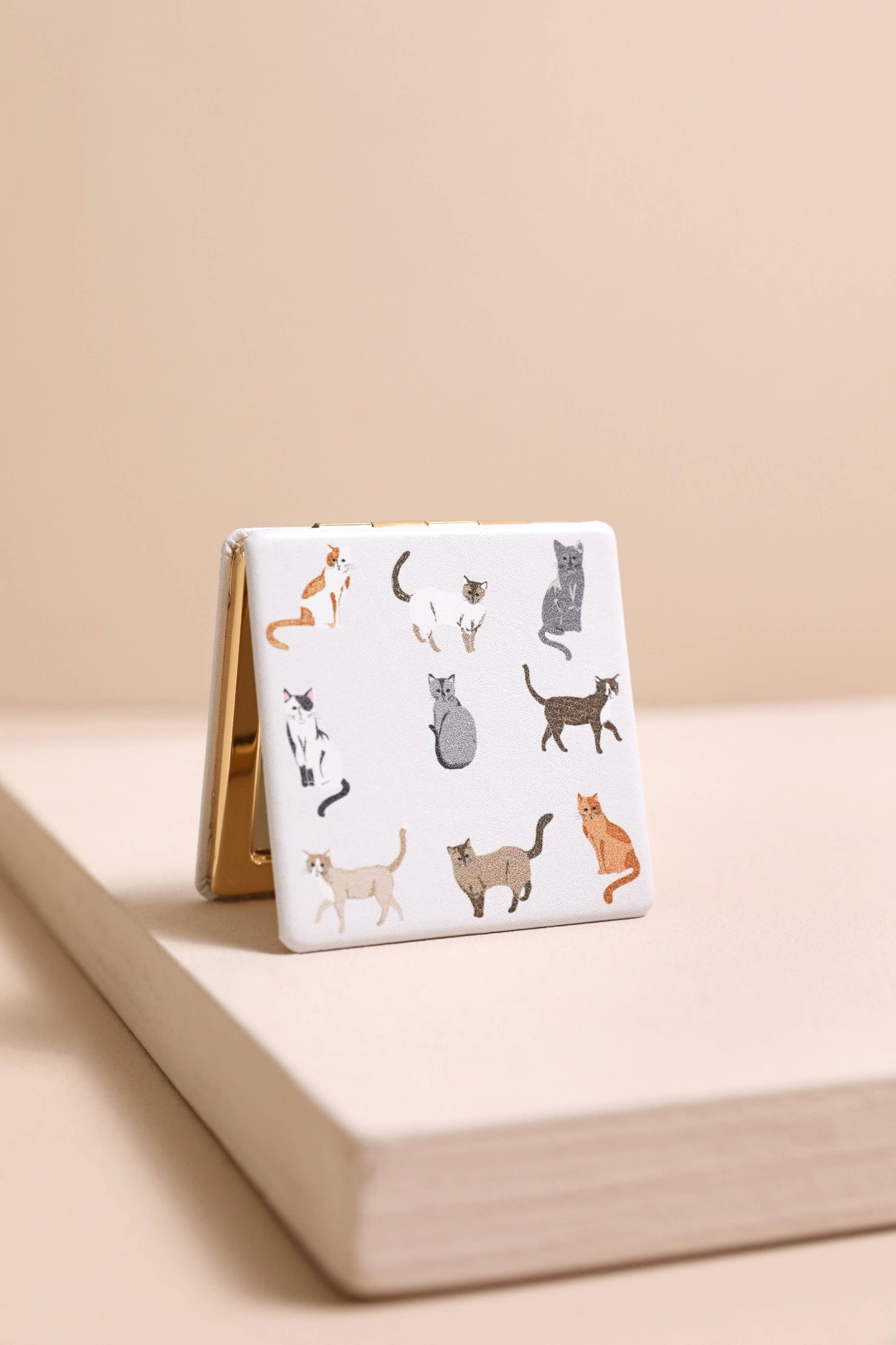 Lisa Angel Cats Print Compact Mirror