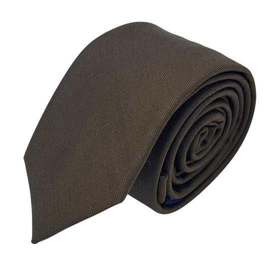 chocolate dark brown plain tie