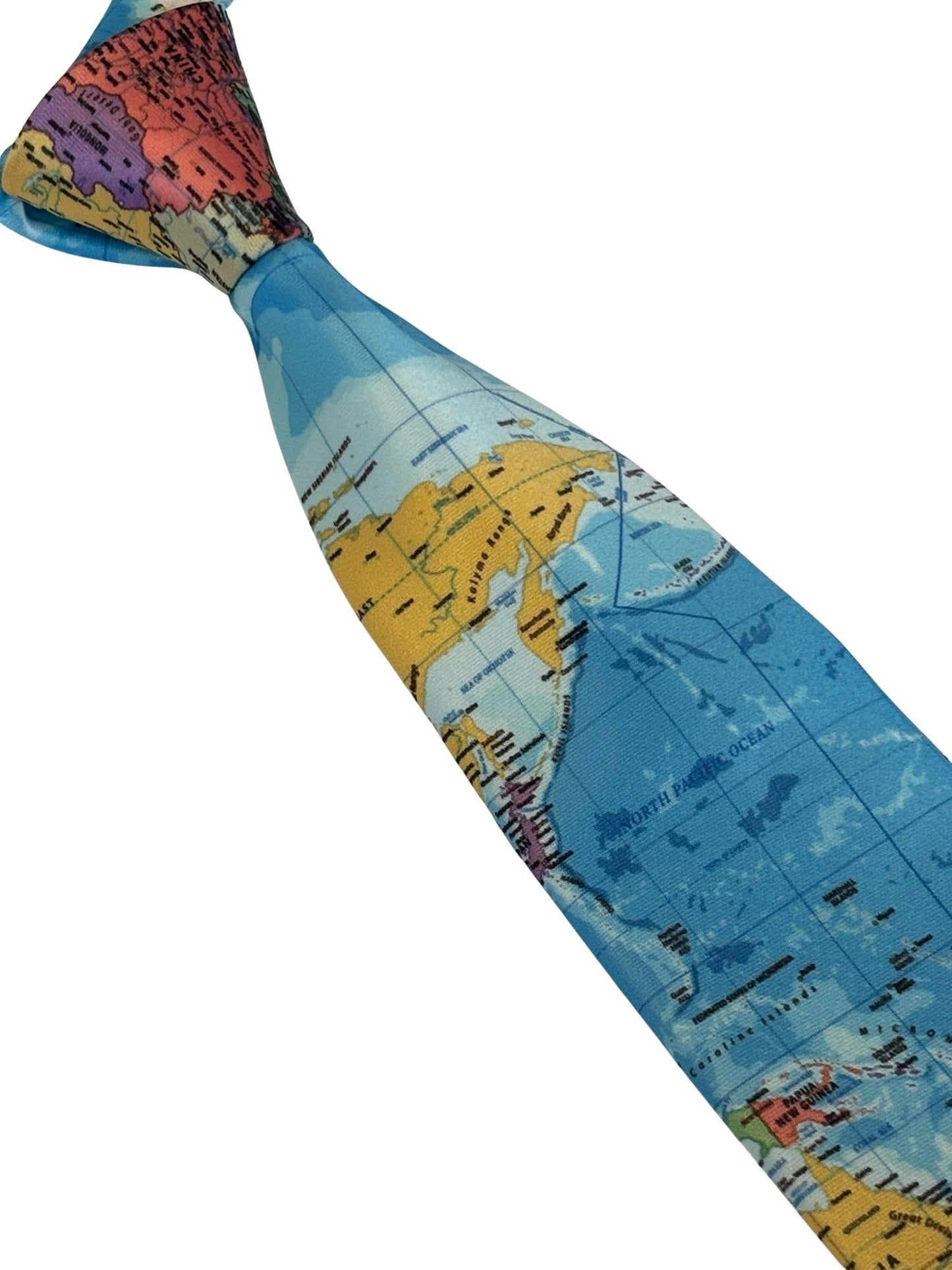 global world map design tie
