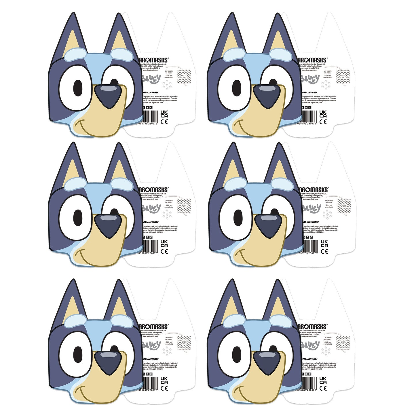 SMP503 Six Pack Masks Bluey - Bluey