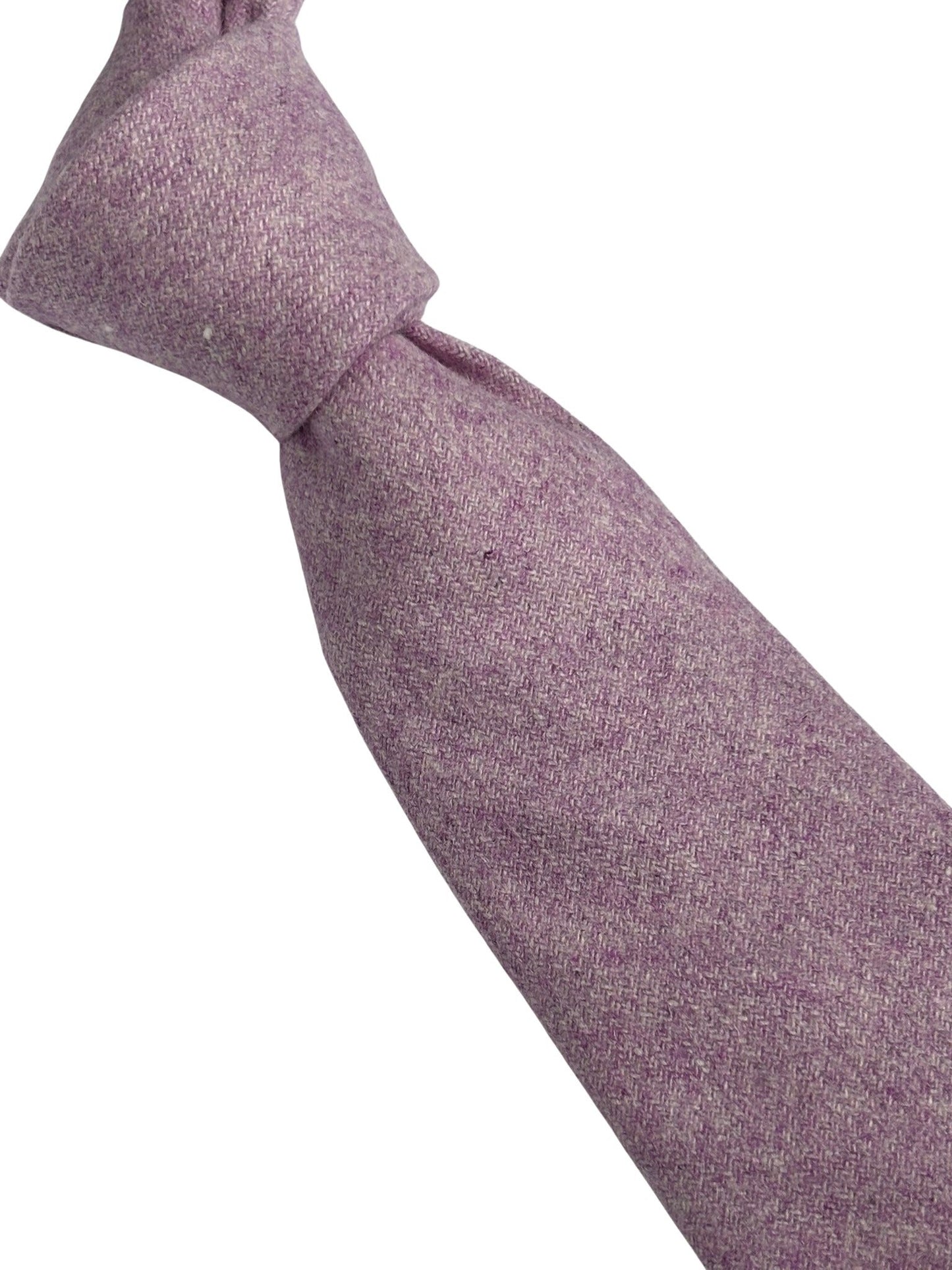 light purple lavender plain wool tie