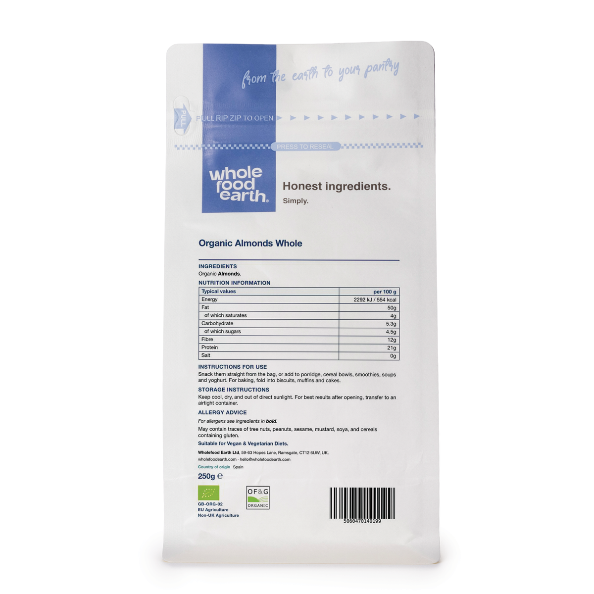 Organic Almonds Whole