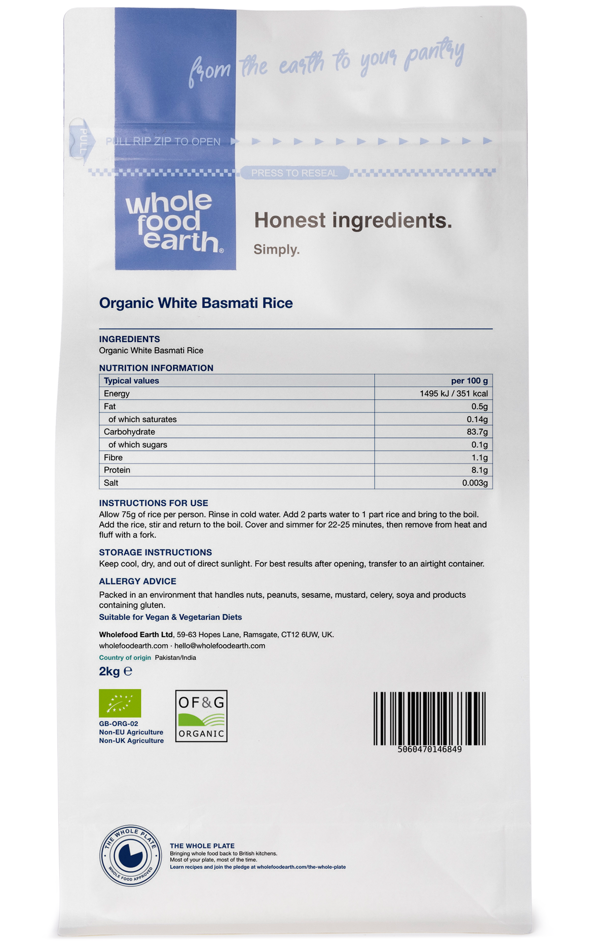 Organic White Basmati Rice
