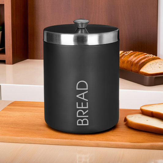 Black Enamel Bread Bin