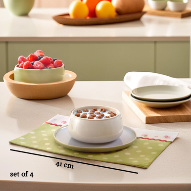 Set Of Four Rose Cottage Placemats