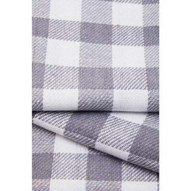 Doro Set Of Three Grey And White Cotton Tea Towels