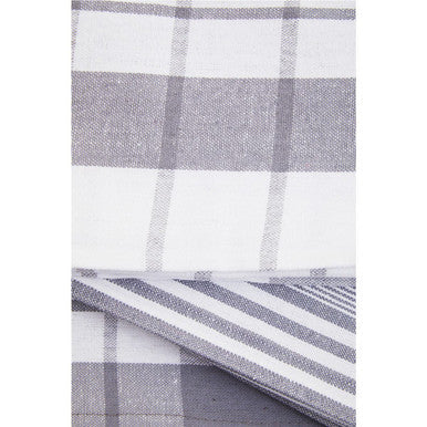 Set of Three Grey and White Tea Towels | Doro