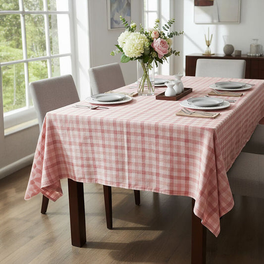 Thread & Loom Toasted Almond And Coral Tablecloth
