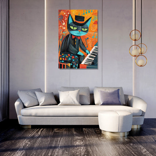 Jazz Cat Harmony Canvas