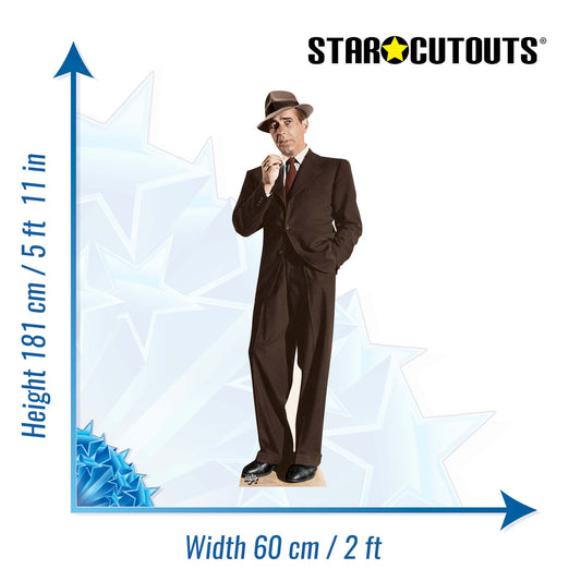 SC525 Humphrey Bogart Cardboard Cut Out Height 181cm