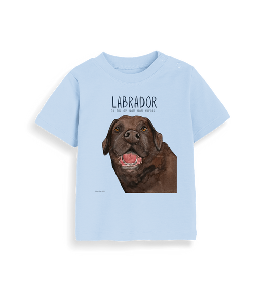 Tiny Tummy, Big Appetite – Baby’s First Chocolate Labrador Tee