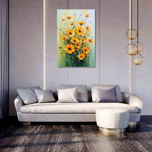 Marigold Flourish Canvas