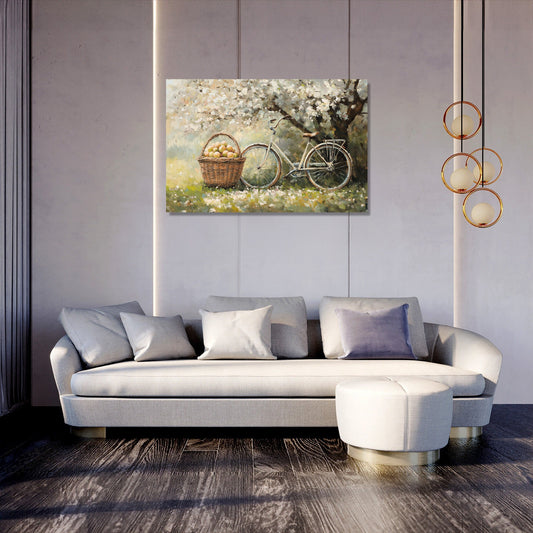 Bicycle and Blossom Canvas