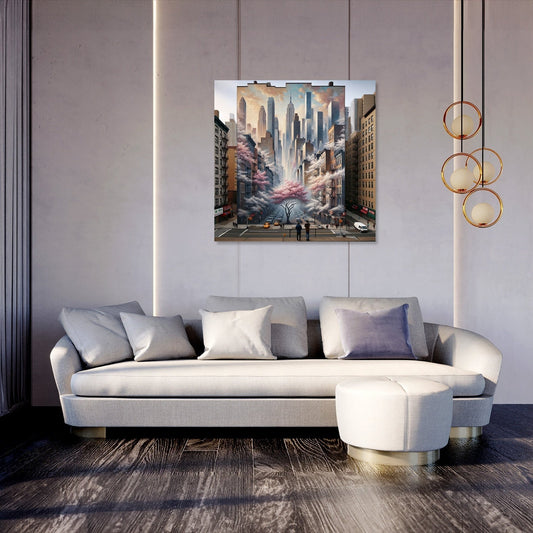 Skyline Blossoms Canvas