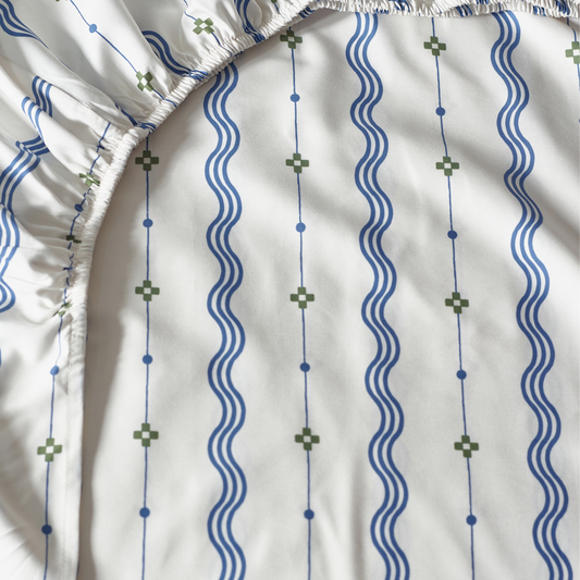 Mara Organic Cotton Fitted Sheet – Indigo