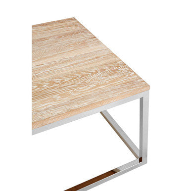 Natural Rectangular Coffee Table with Oak Wood Top | Hampstead