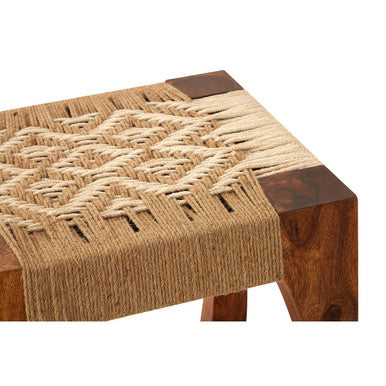 Boho Natural Jute Square Stool
