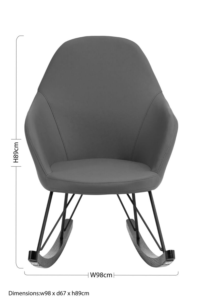 Dark Grey Rocking Chair | Kolding