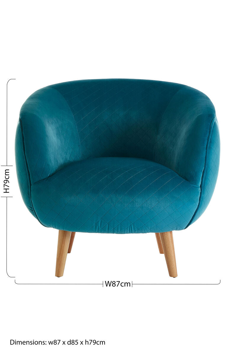 Oscar Teal Fabric Chair