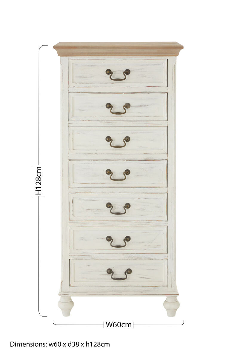 Antique Style Chest of 7 Drawers | Hendra
