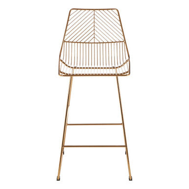 District Gold Metal Wire Tapered Bar Chair