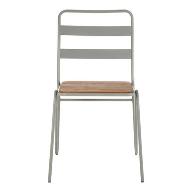 Grey Metal and Elm Wood Chair | District