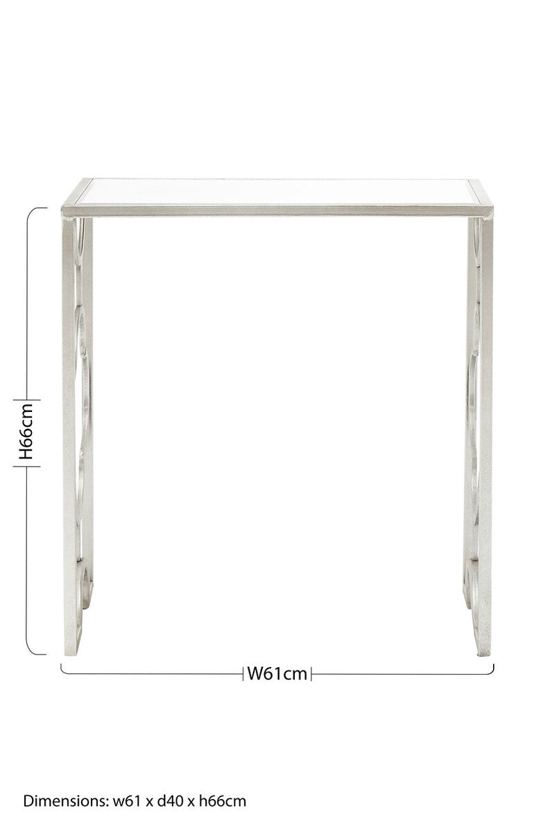 Merlin Set Of Two Silver Leaf Side Tables