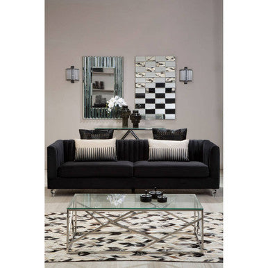 Allure Stainless Steel Geometric Coffee Table