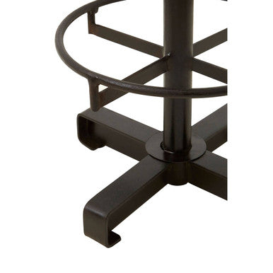 Buffalo Brown Leather Bar Stool with Footrest