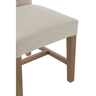 Beige Linen Dining Chair | Lyon